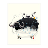 Buffalo in the Bath, Funny Bathroom Humour (Print Only) thumbnail