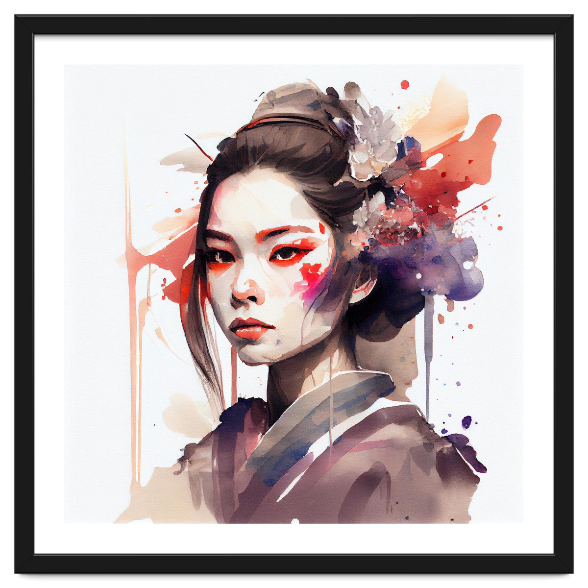 Watercolor Modern Geisha #7