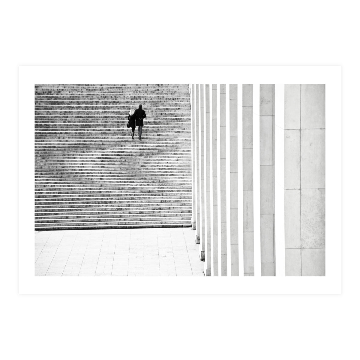 Couple On Stairs, Paris (Print Only)