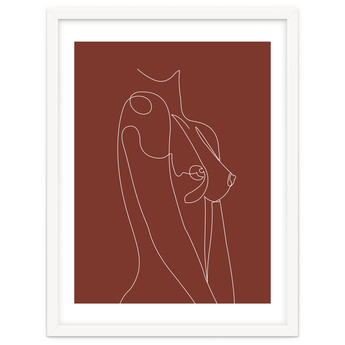 Female chest line-brown