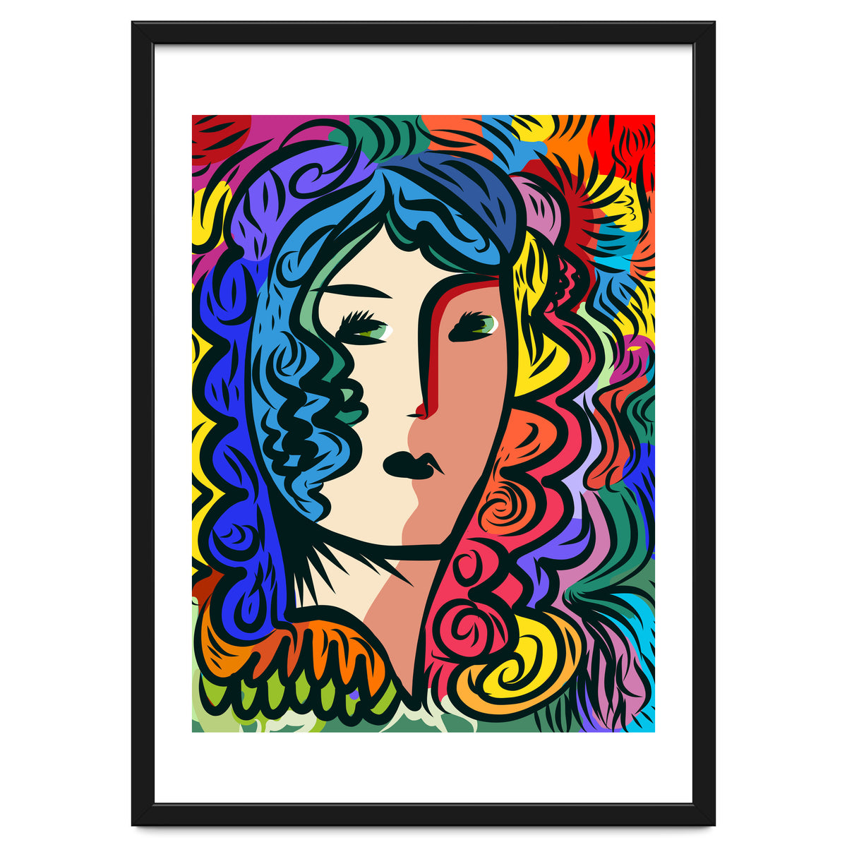 Rainbow Portrait Girl