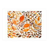 Watercolor modern foliage - autumn palette (Print Only) thumbnail