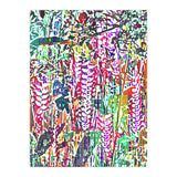Jungle Mysteries, Colorful Bohemian Rustic Forest, Eclectic Nature Botanical Heliconia Tropical (Print Only) thumbnail