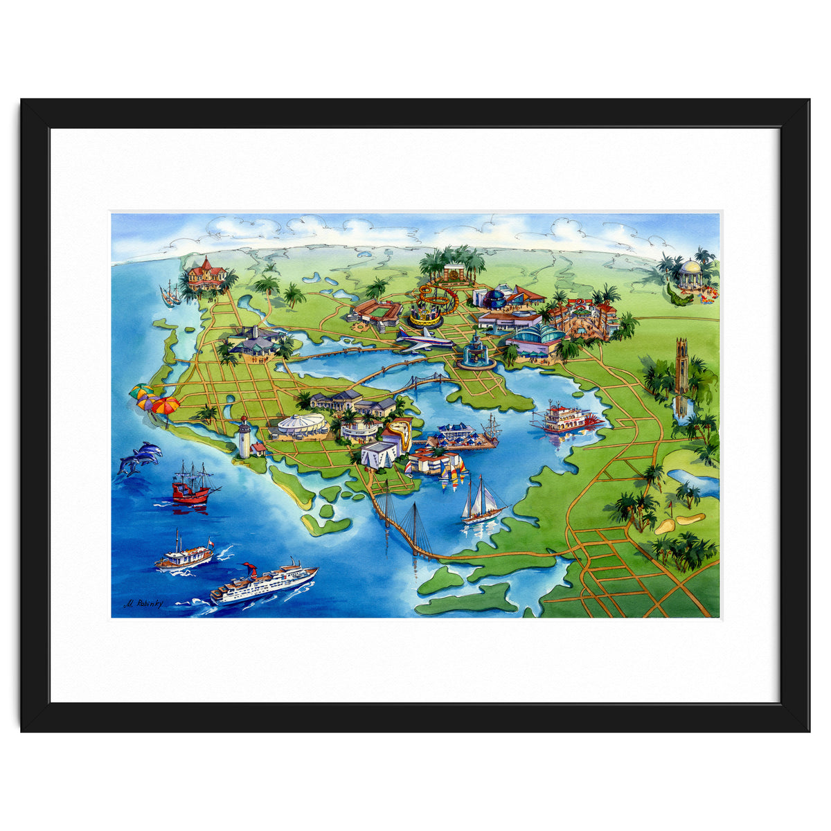 Tampa Bay Illustrated Map