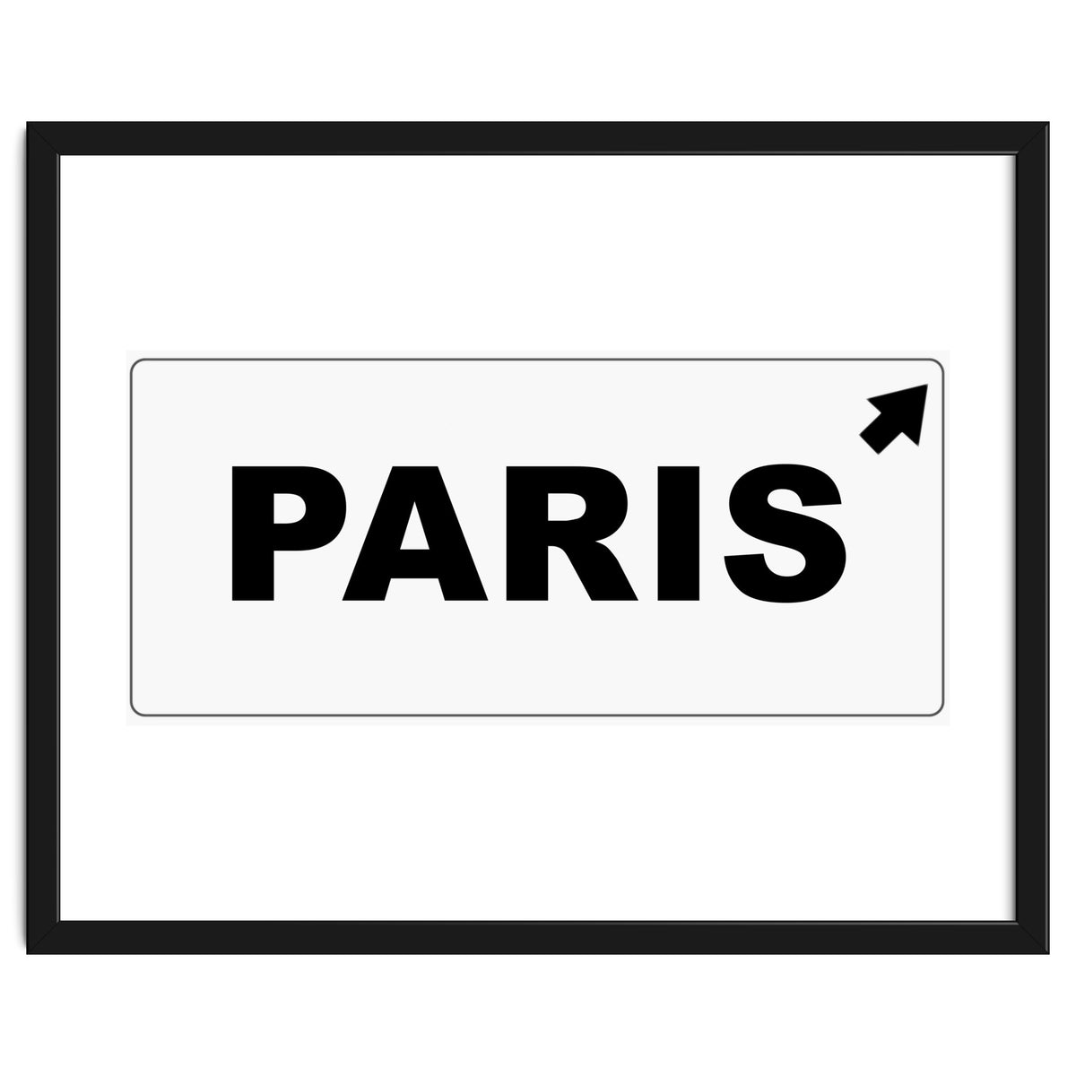 Let`s go to Paris, France! white road sign