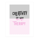 Creativity Is My Therapy Pink (Print Only) thumbnail
