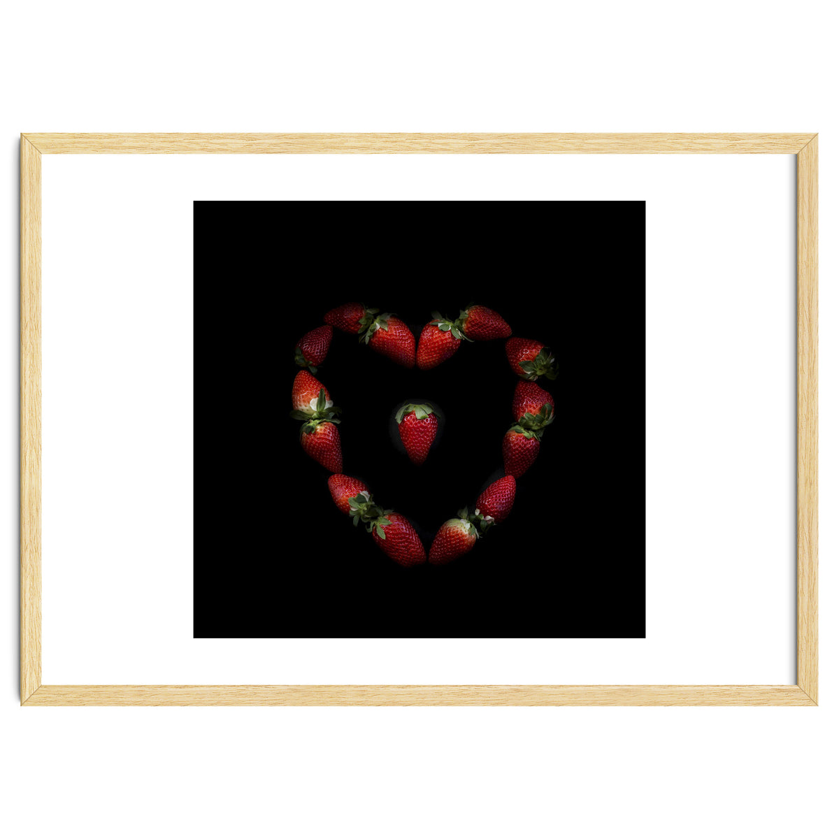 Heart of strawberries