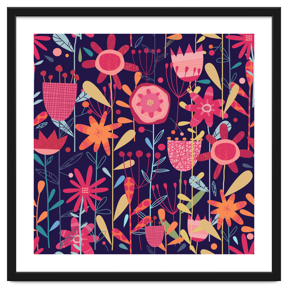 Wild Weeds And Flowers Dark