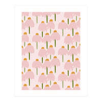 Pastel Pink Flower Pattern  (Print Only)