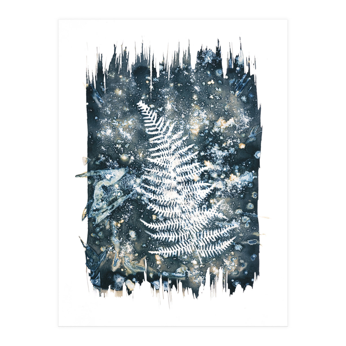 Indigo Blue Botanical Leaves No. 11 (Print Only)