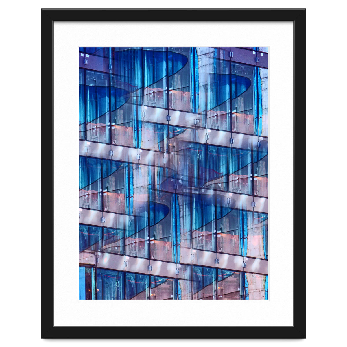 Blue Skyscraper Abstract