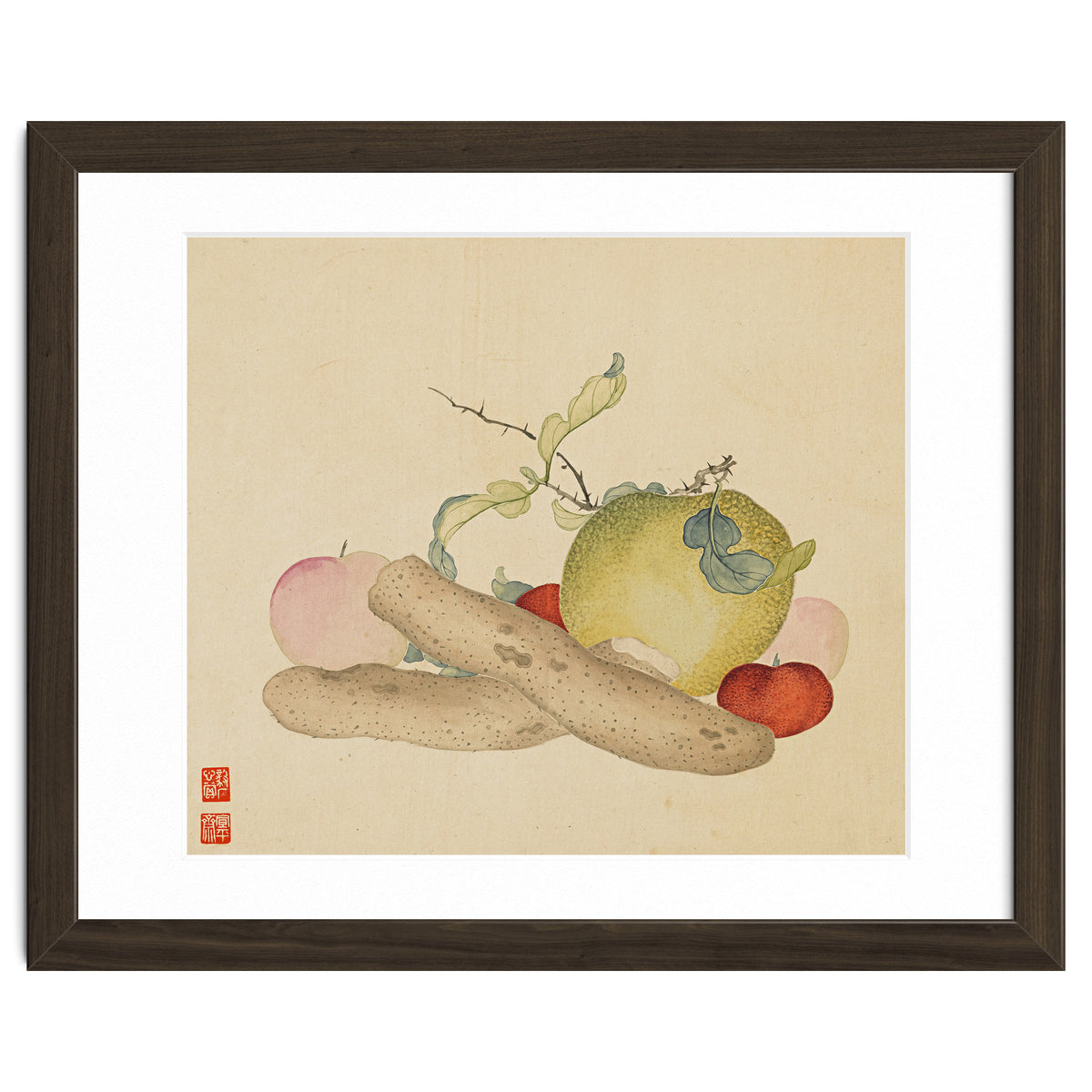 Wang Chengyu~flowers And Vegetables, Vegetables, Fruits, Yam, Apple, Pear