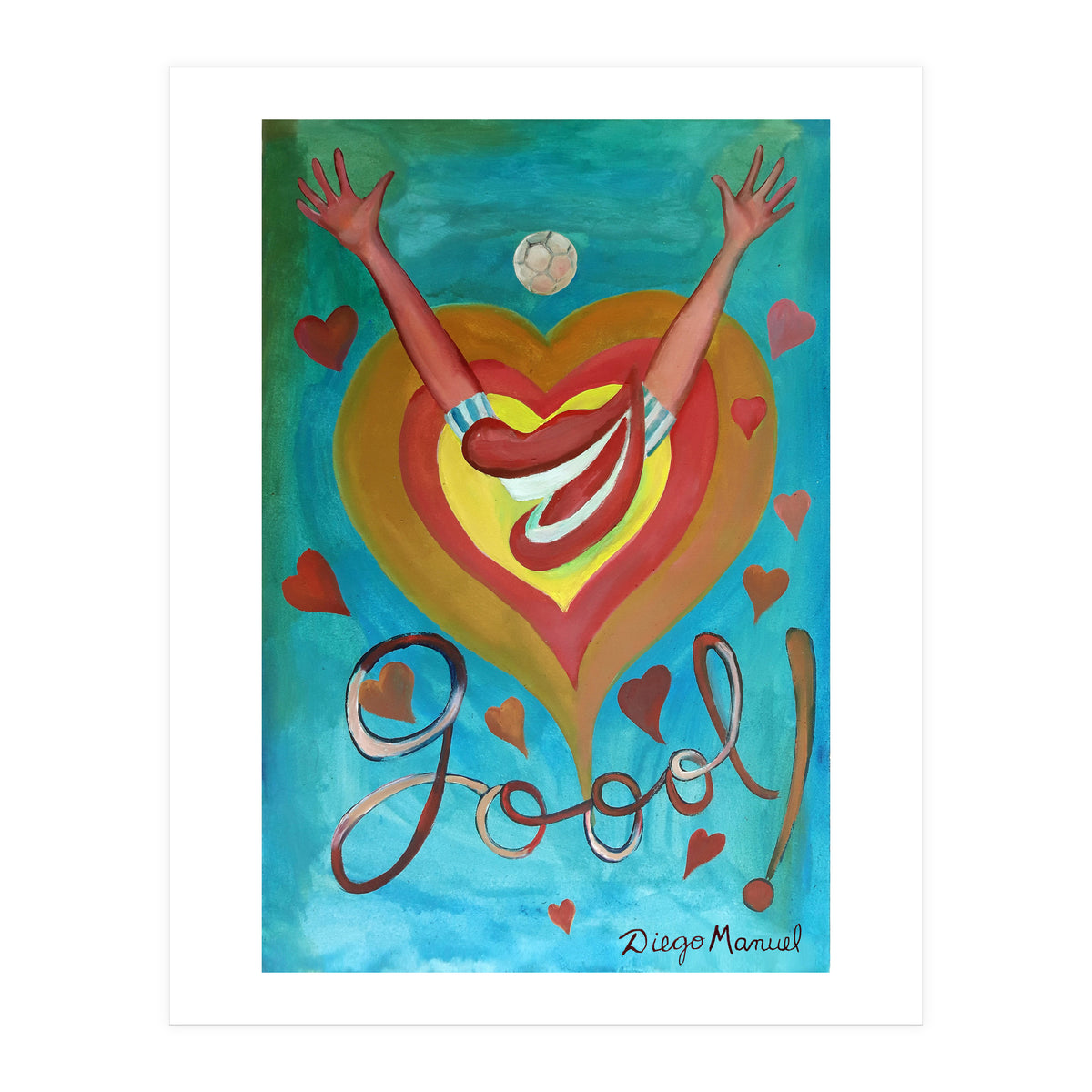 Goool Y Corazones (Print Only)