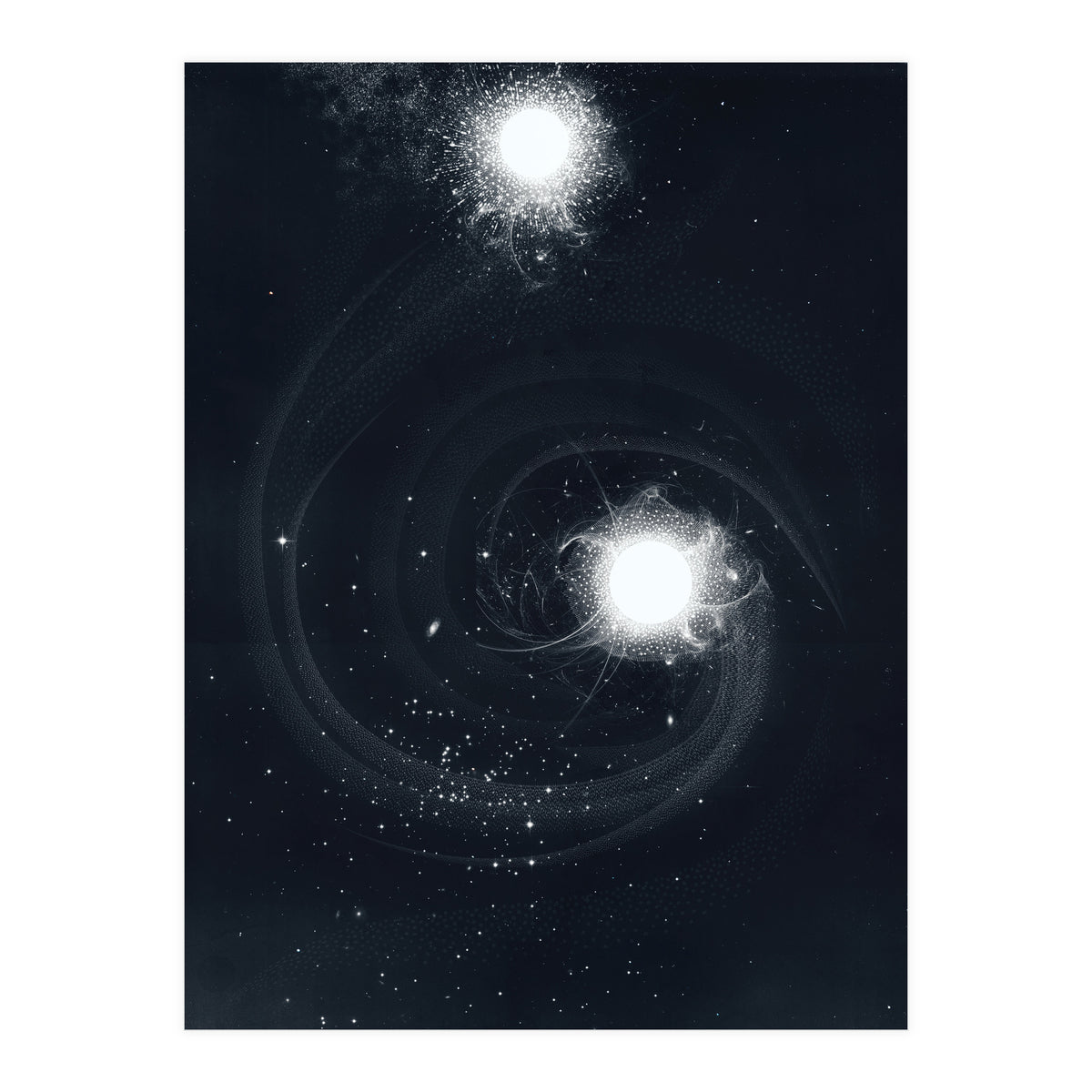 Vintage Cosmos: Double Spiral Nebula (Print Only)
