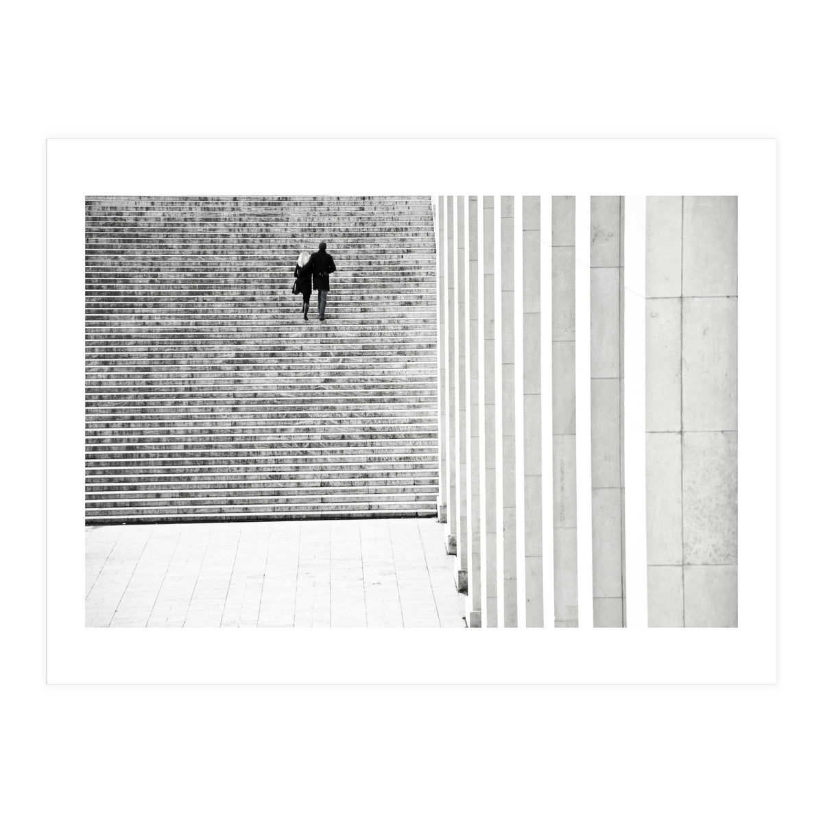 Couple On Stairs, Paris (Print Only)