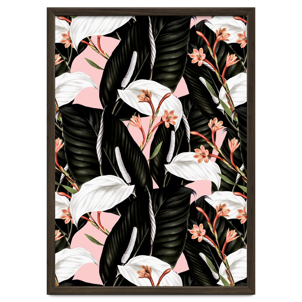 Flowery exotic botanical pink