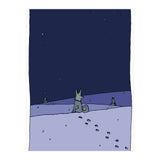 Dogs in Winter Night (Print Only) thumbnail