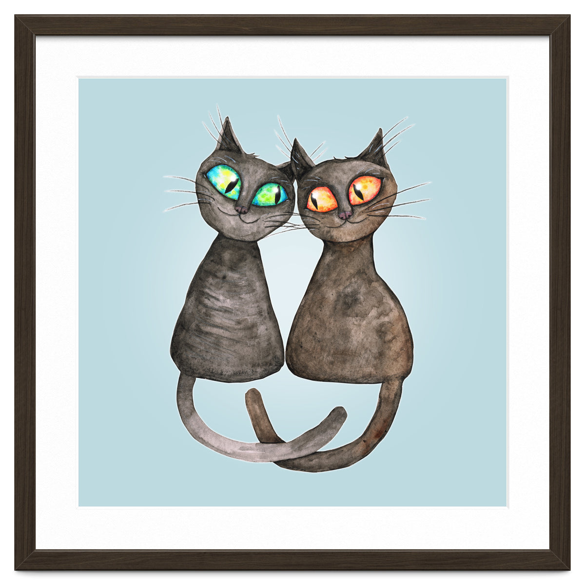 Two cute loving cats