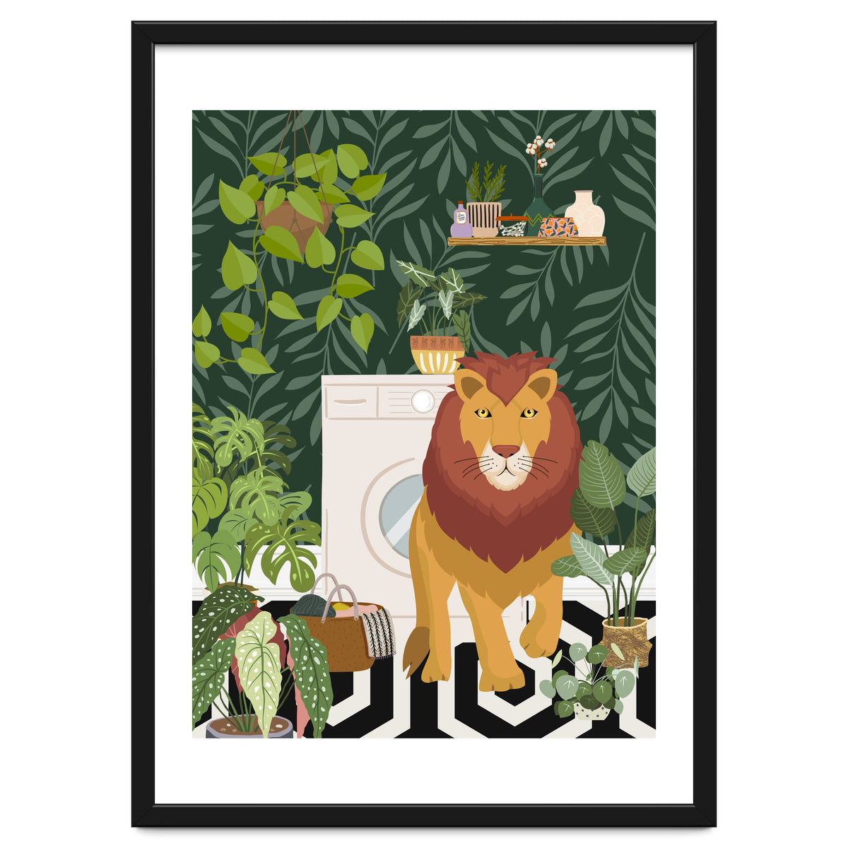 Lion in Laundry Room