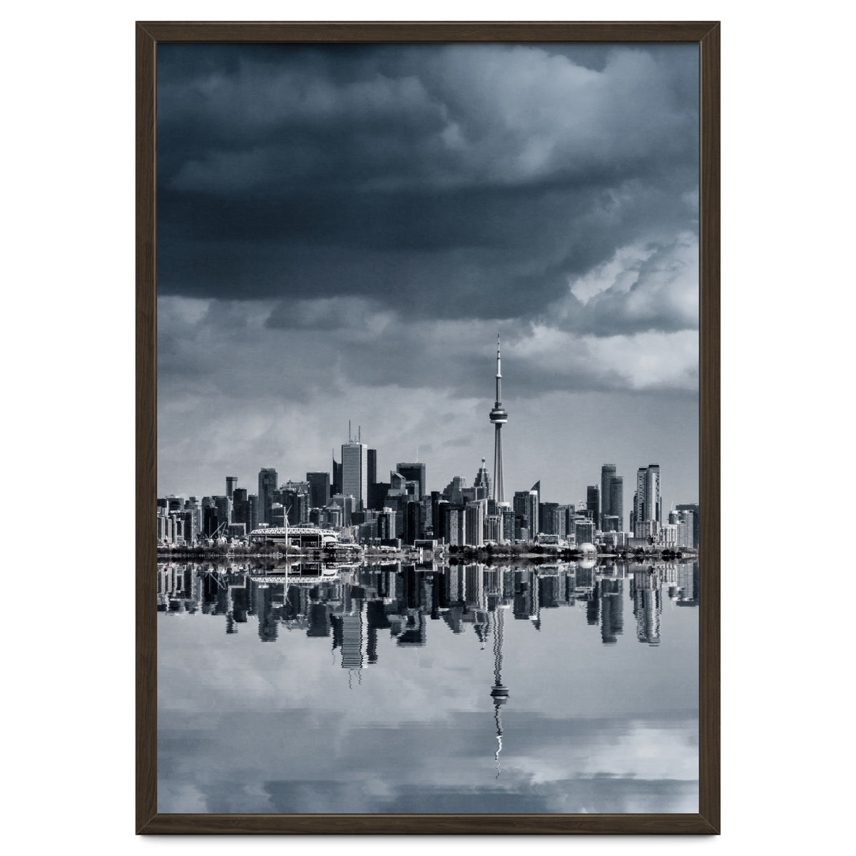 Toronto Skyline From Colonel Samuel Smith Park Reflection No 1