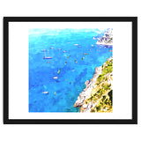 Capri Islands | Tropical Travel Summer Island | Ocean Sea Beach Swim Sail Painting thumbnail
