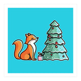 Cute Fox Christmas Tree (Print Only) thumbnail