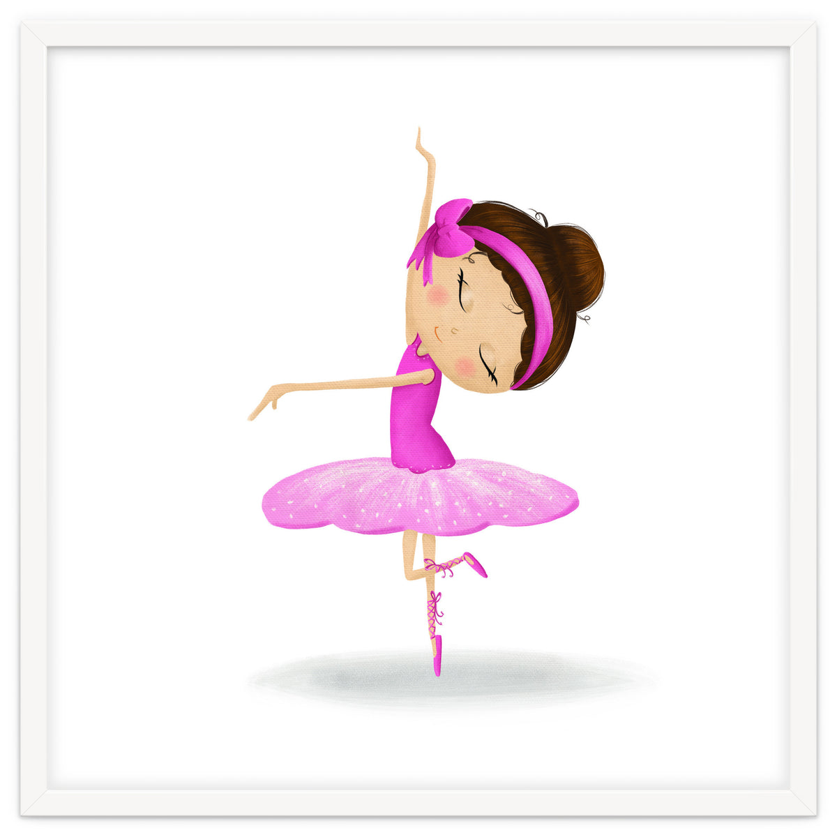 Adorable Twirling Ballerina Nursery Print
