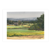 Sunny Landscape Painting Watercolor (Print Only)