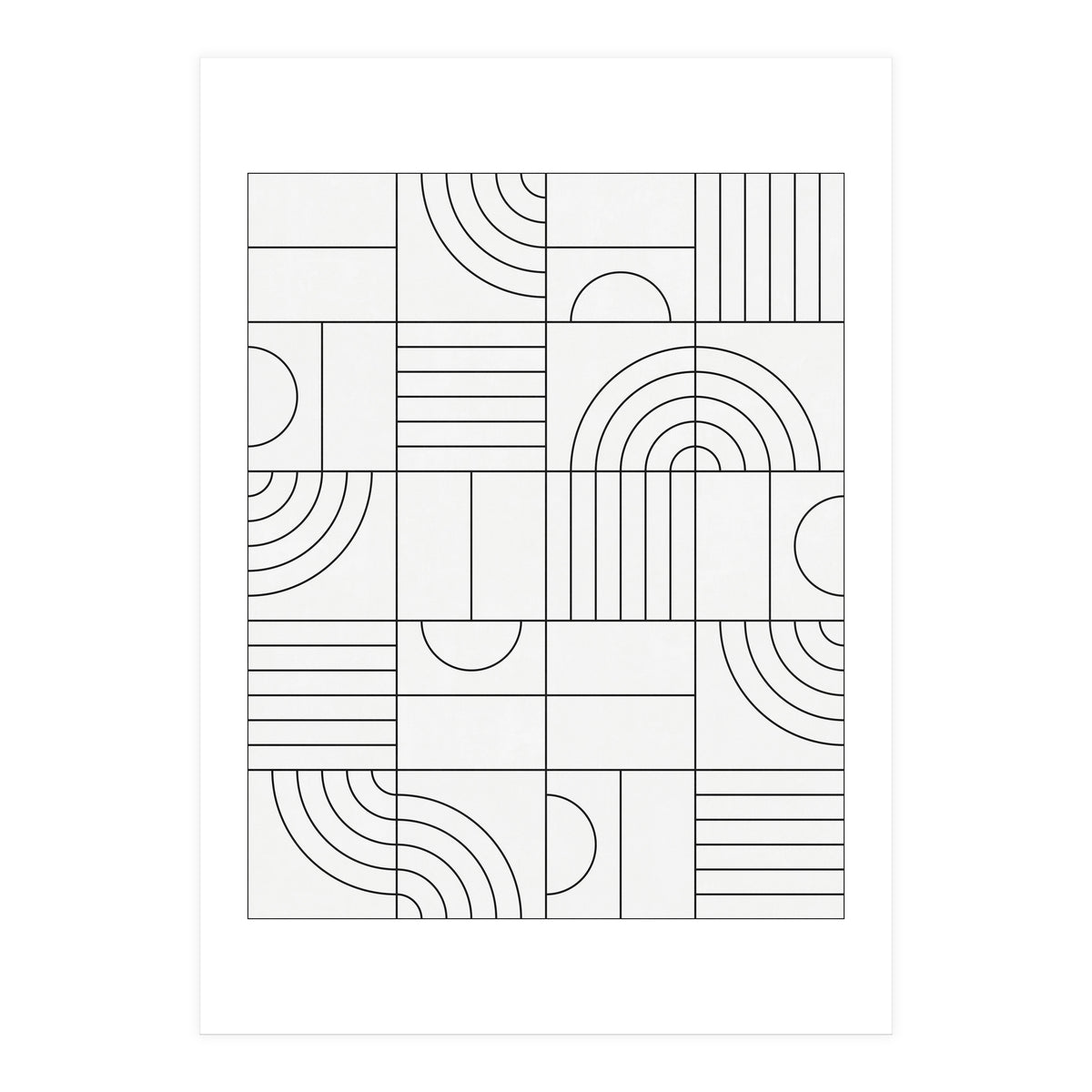 My Favorite Geometric Patterns No.19 - White (Print Only)