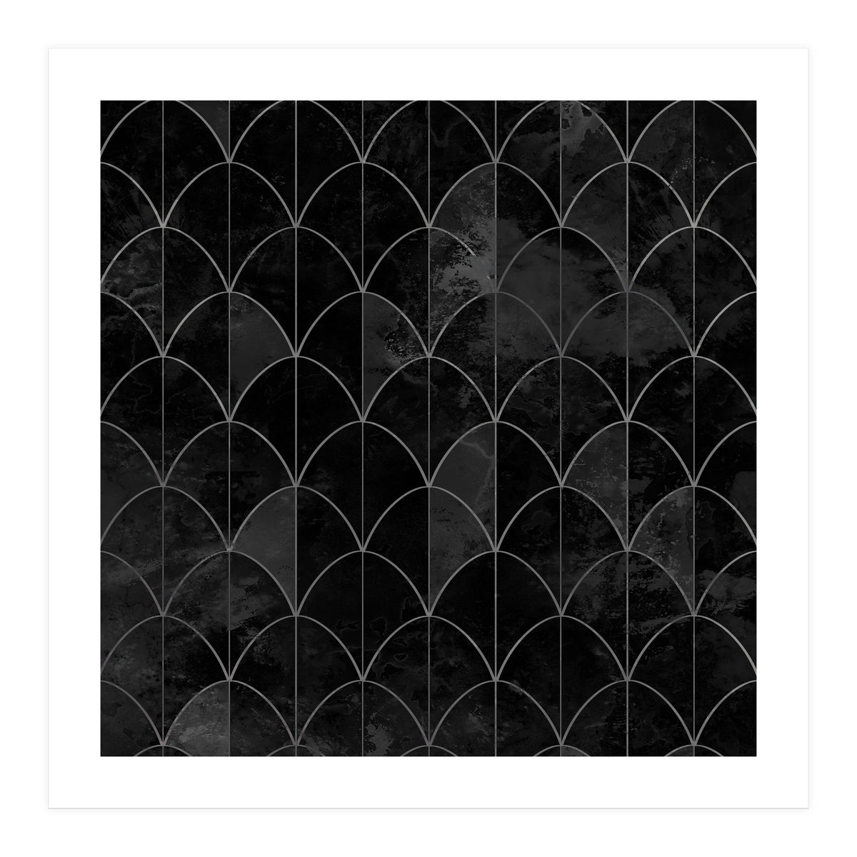 Mermaid scales. Black and white (Print Only)