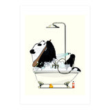 Giant Panda Bear in the Bath, funny bathroom humour (Print Only) thumbnail