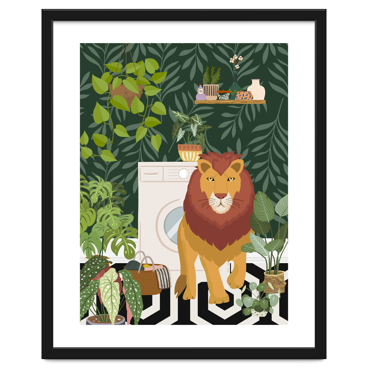 Lion in Laundry Room