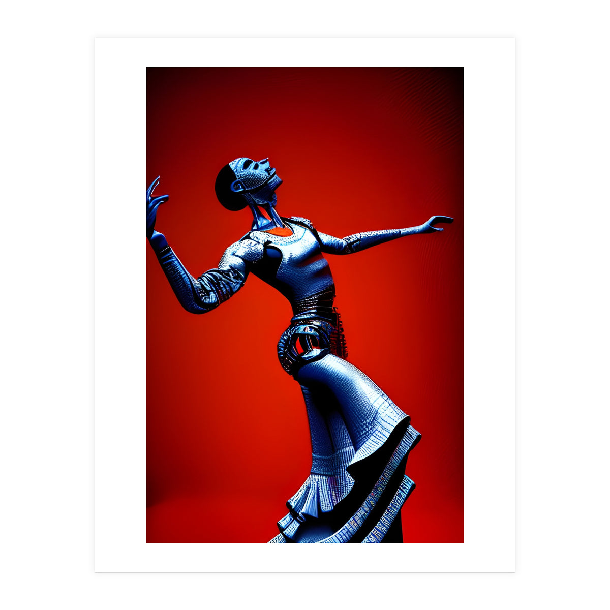 Robot Cyborg passionately dancing Flamenco (Print Only)