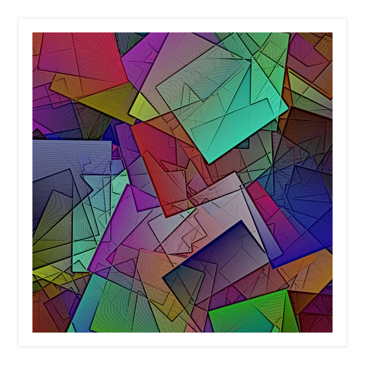 Squares In Drawing (Print Only)