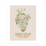 A Traveller's Heart + Quote (Print Only) thumbnail