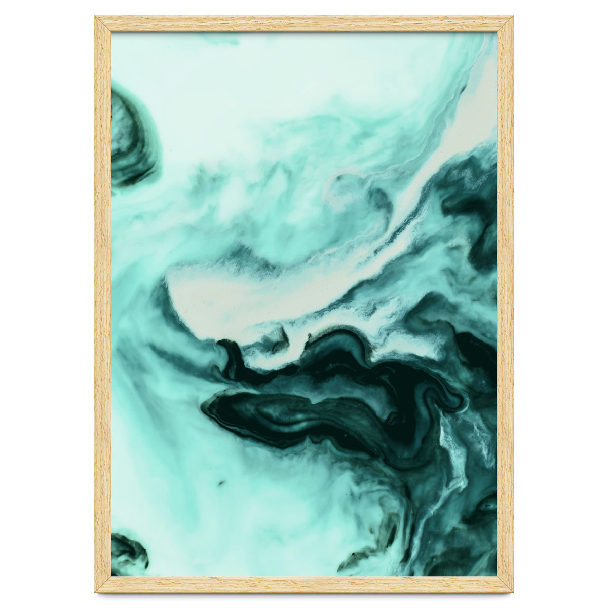 Abstract marbling mint
