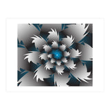 Seamless Blue 3D Floral (Print Only) thumbnail