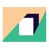 Geometric Shapes No. 61 - pink, green & dark blue (Print Only) thumbnail