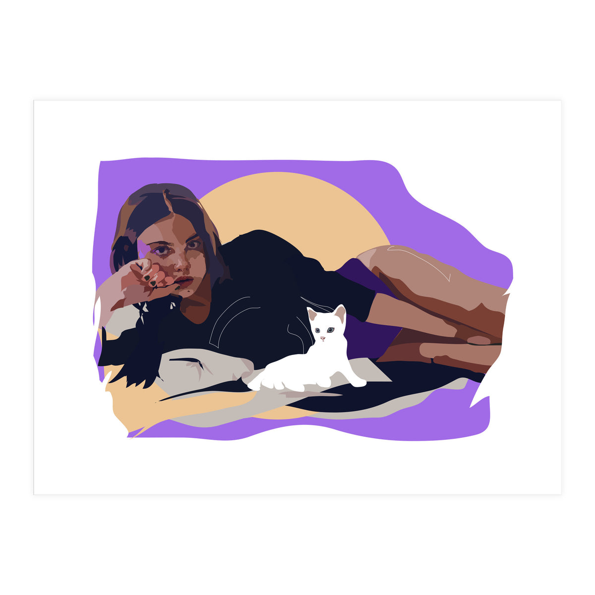 Sunset Kitten (Print Only)