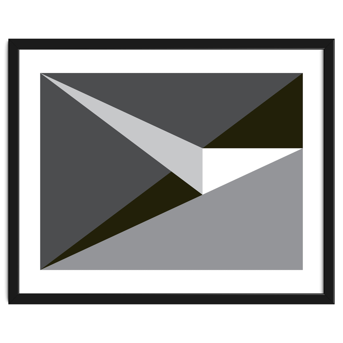 Geometric Shapes No. 73 - black & grey triangles