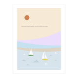 sailboat in the sunset ocean (Print Only) thumbnail