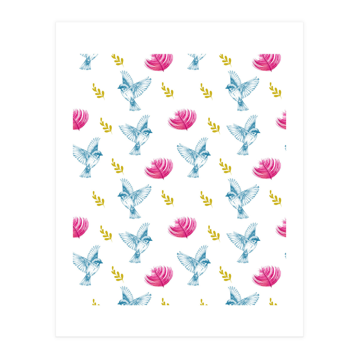 Blue Bird Pattern (Print Only)