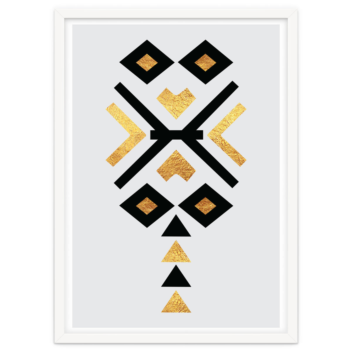 Gold And Black Abstract Tribal