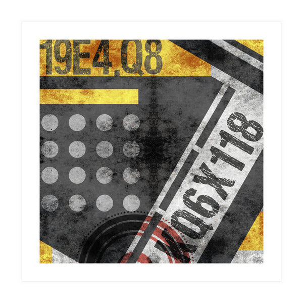 Abstract Industrial Black And Yellow (Print Only)