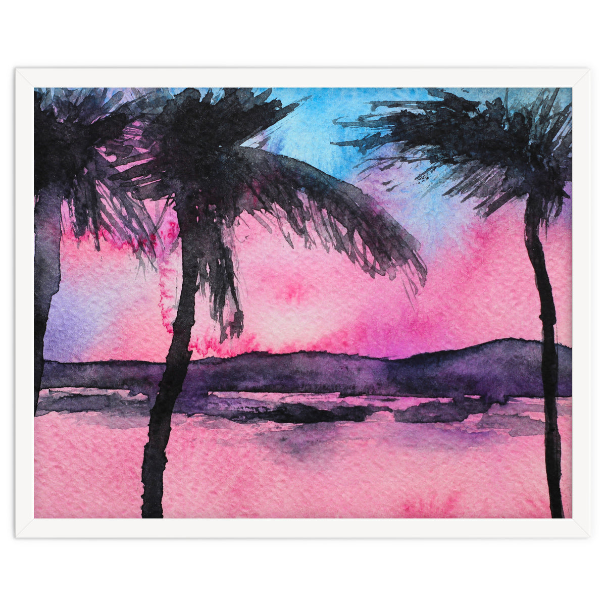 Tropical sunset || watercolor