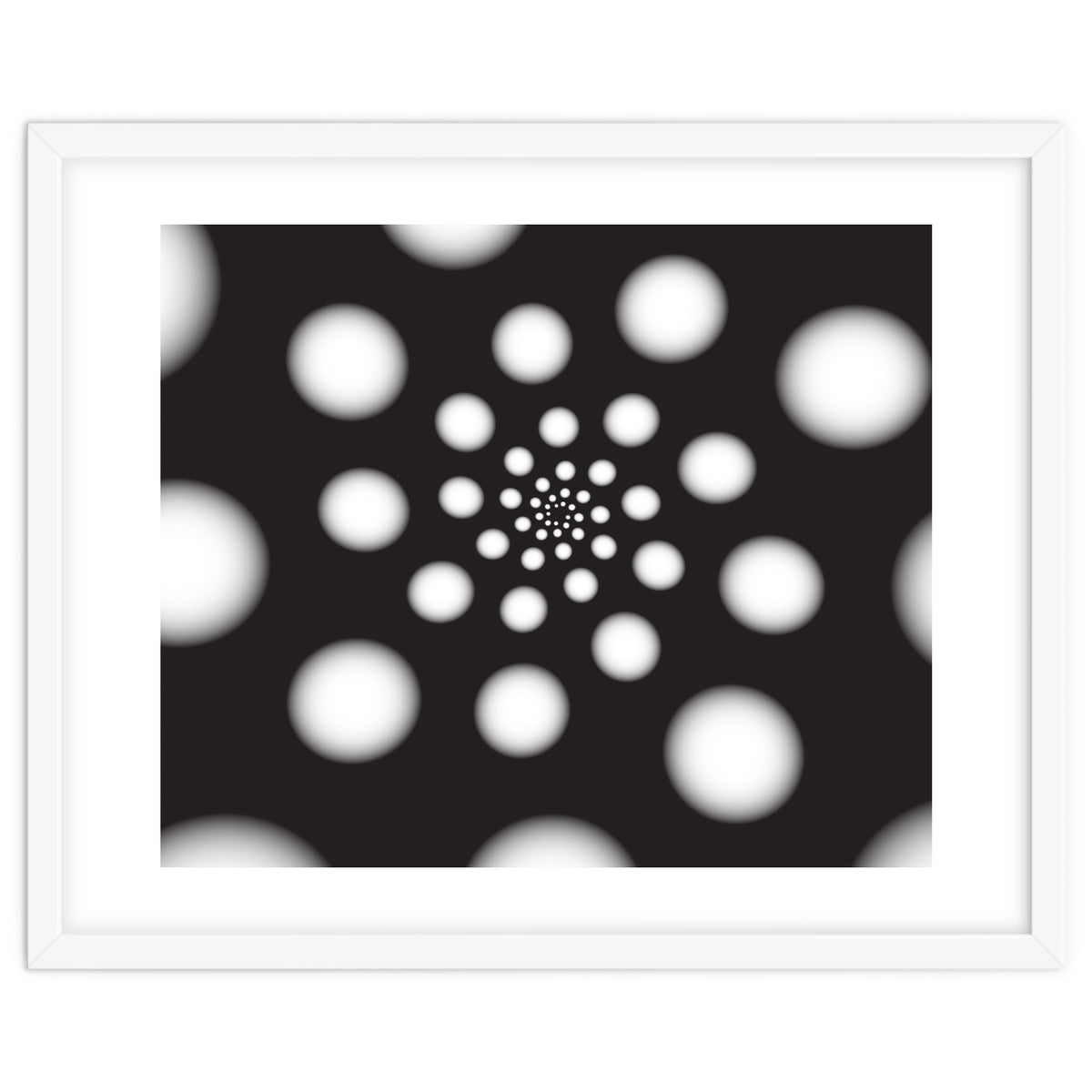 White Spiral Dots