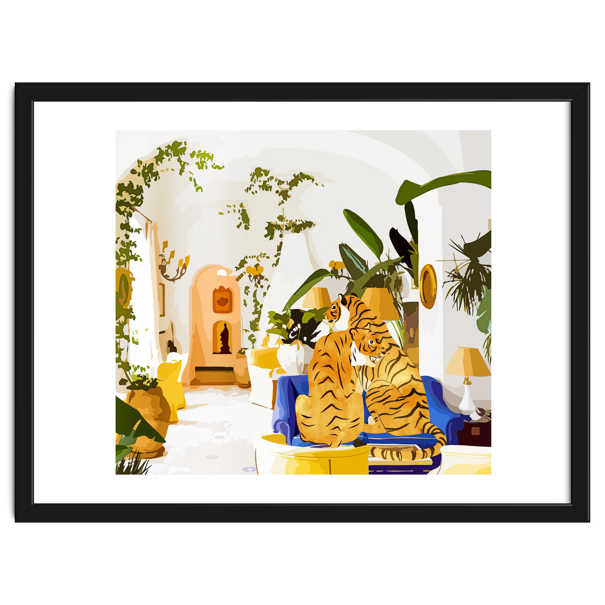 Tiger Reserve Villa | Bohemian Tropical Jungle Décor | Pastel Honeymoon Couple Love Wildlife