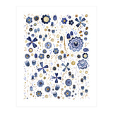 Indigo Flower Mashup (Print Only) thumbnail