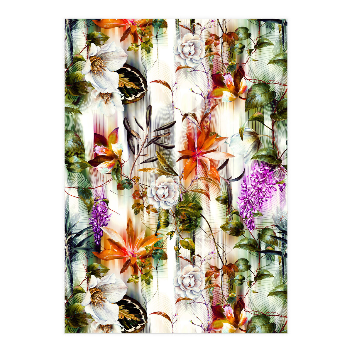 Abstract Motion Blur Floral  (Print Only)