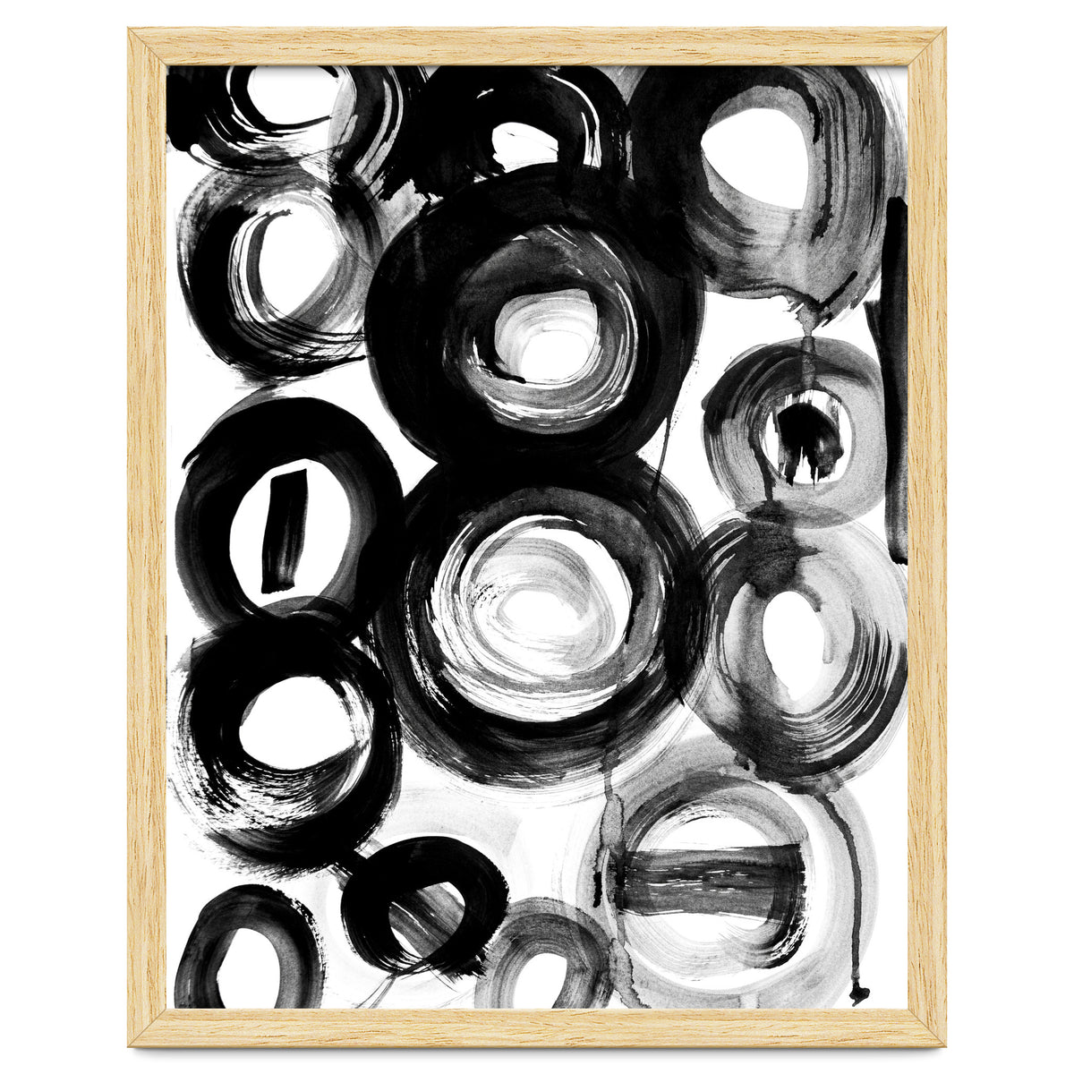 Black and White Ink Circles